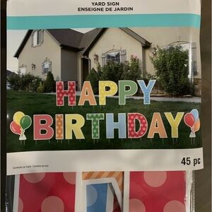 Colorful Happy Birthday Yard Sign
